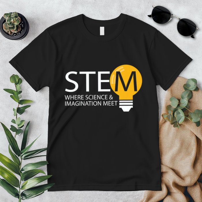 Stem Where Science & Imagination Meet Funny Premium T-Shirt