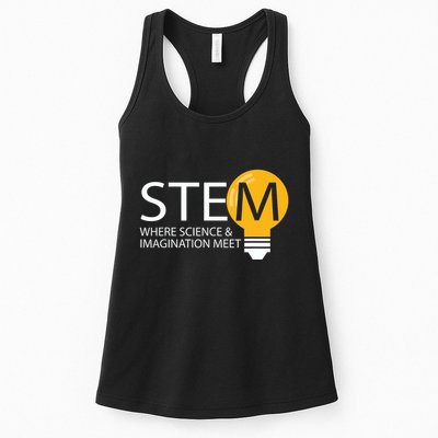 Stem Where Science & Imagination Meet Funny Womens Tank Top