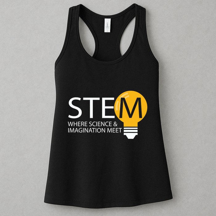 Stem Where Science & Imagination Meet Funny Womens Tank Top