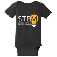 Stem Where Science & Imagination Meet Funny Baby Bodysuit