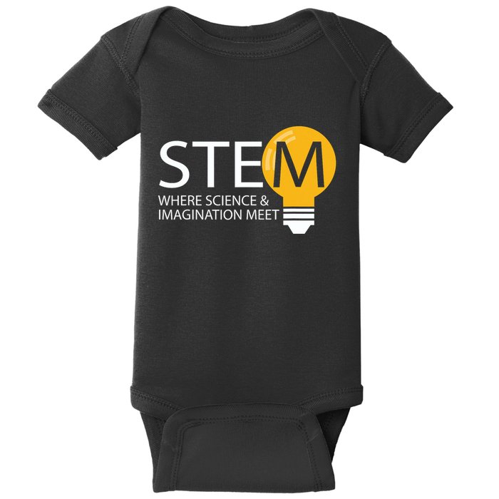 Stem Where Science & Imagination Meet Funny Baby Bodysuit