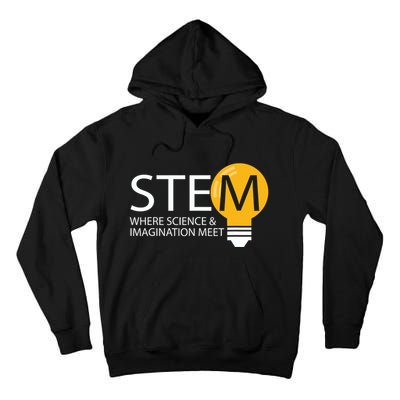 Stem Where Science & Imagination Meet Funny Tall Hoodie