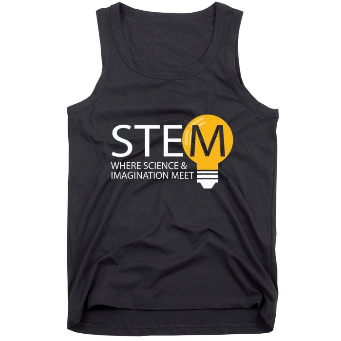 Stem Where Science & Imagination Meet Funny Tank Top