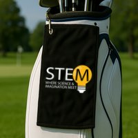 Stem Where Science & Imagination Meet Funny Golf Towel