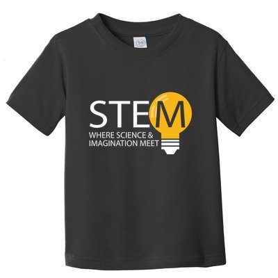 Stem Where Science & Imagination Meet Funny Toddler T-Shirt