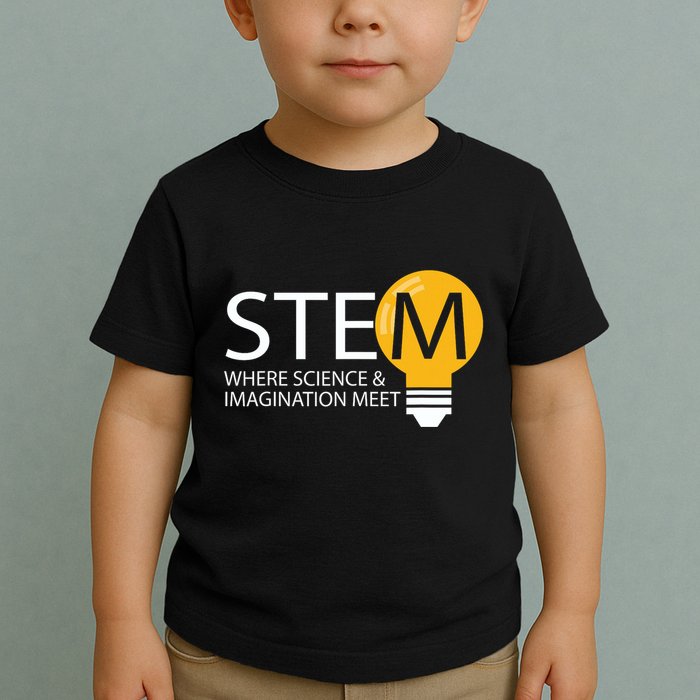 Stem Where Science & Imagination Meet Funny Toddler T-Shirt