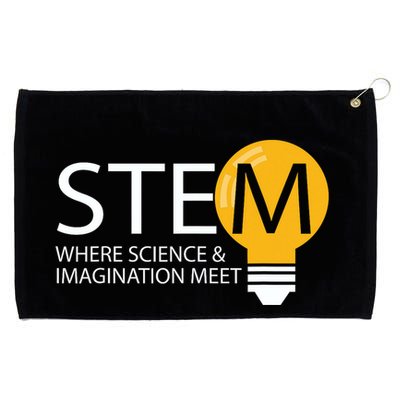 Stem Where Science & Imagination Meet Funny Grommeted Golf Towel