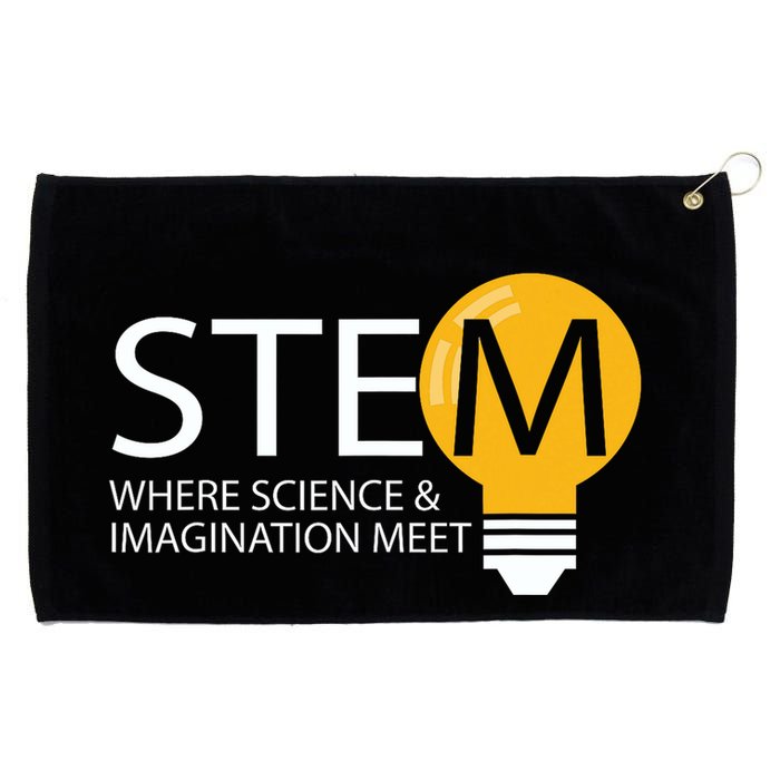 Stem Where Science & Imagination Meet Funny Grommeted Golf Towel