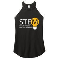 Stem Where Science & Imagination Meet Funny Women's Perfect Tri Rocker Tank