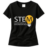 Stem Where Science & Imagination Meet Funny Womens T-Shirt