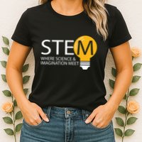 Stem Where Science & Imagination Meet Funny Womens T-Shirt