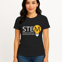 Stem Where Science & Imagination Meet Funny Womens T-Shirt
