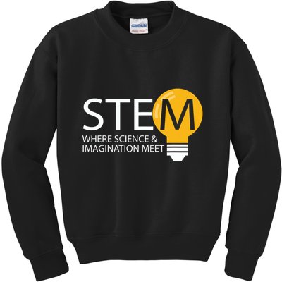 Stem Where Science & Imagination Meet Funny Kids Sweatshirt