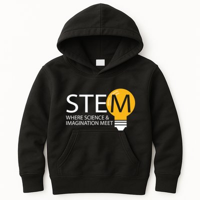 Stem Where Science & Imagination Meet Funny Kids Hoodie