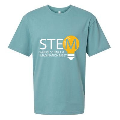 Stem Where Science & Imagination Meet Funny Sueded Cloud Jersey T-Shirt