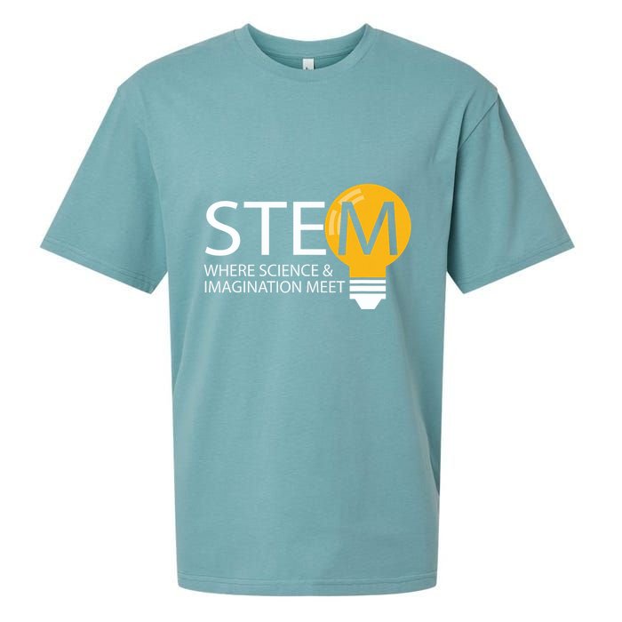 Stem Where Science & Imagination Meet Funny Sueded Cloud Jersey T-Shirt