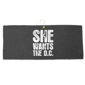 She Wants The D C Chiropractor Great Gift Large Microfiber Waffle Golf Towel