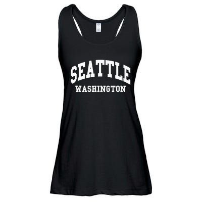 Seattle Washington Throwback Design Classic Ladies Essential Flowy Tank