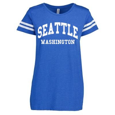 Seattle Washington Throwback Design Classic Enza Ladies Jersey Football T-Shirt