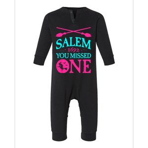 Salem Witch Trials Shirts 1692 You Missed One Witch Halloween Infant Fleece One Piece