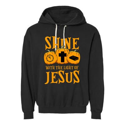 Shine With The Light Of Jesus Halloween Costume Christian Garment-Dyed Fleece Hoodie