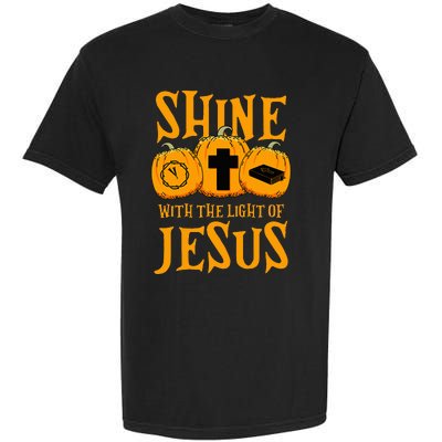 Shine With The Light Of Jesus Halloween Costume Christian Garment-Dyed Heavyweight T-Shirt