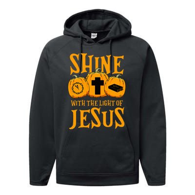 Shine With The Light Of Jesus Halloween Costume Christian Performance Fleece Hoodie