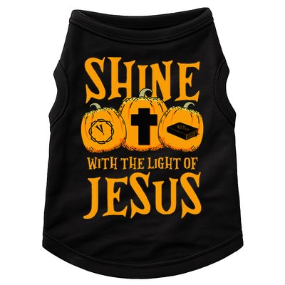 Shine With The Light Of Jesus Halloween Costume Christian Doggie Tank