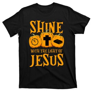 Shine With The Light Of Jesus Halloween Costume Christian T-Shirt