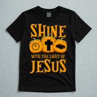 Shine With The Light Of Jesus Halloween Costume Christian T-Shirt