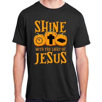 Shine With The Light Of Jesus Halloween Costume Christian Adult ChromaSoft Performance T-Shirt