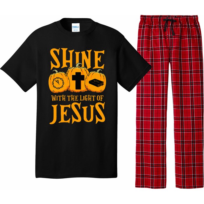 Shine With The Light Of Jesus Halloween Costume Christian Pajama Set