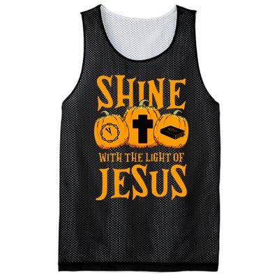 Shine With The Light Of Jesus Halloween Costume Christian Mesh Reversible Basketball Jersey Tank