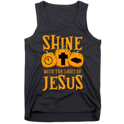 Shine With The Light Of Jesus Halloween Costume Christian Tank Top