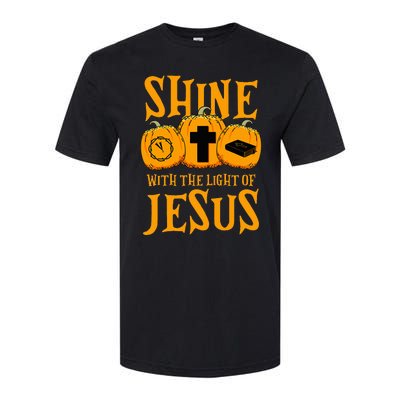 Shine With The Light Of Jesus Halloween Costume Christian Softstyle CVC T-Shirt