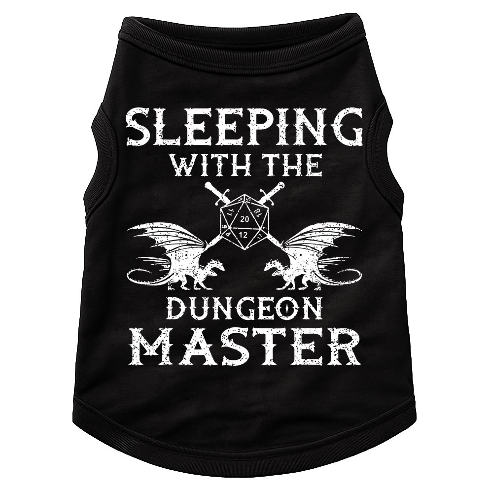 Sleeping With The Dungeon Dragons Master Funny Gamer RPG Doggie Tank