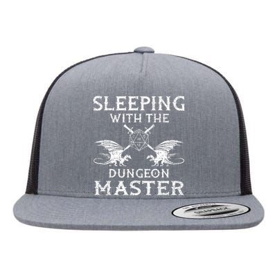 Sleeping With The Dungeon Dragons Master Funny Gamer RPG Flat Bill Trucker Hat