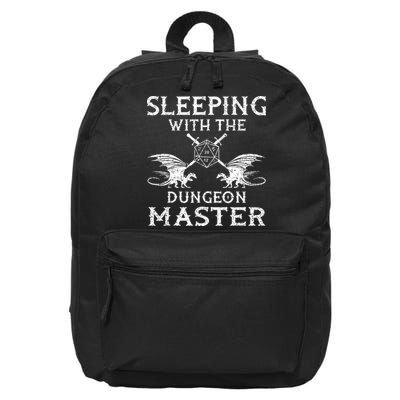 Sleeping With The Dungeon Dragons Master Funny Gamer RPG 16 in Basic Backpack