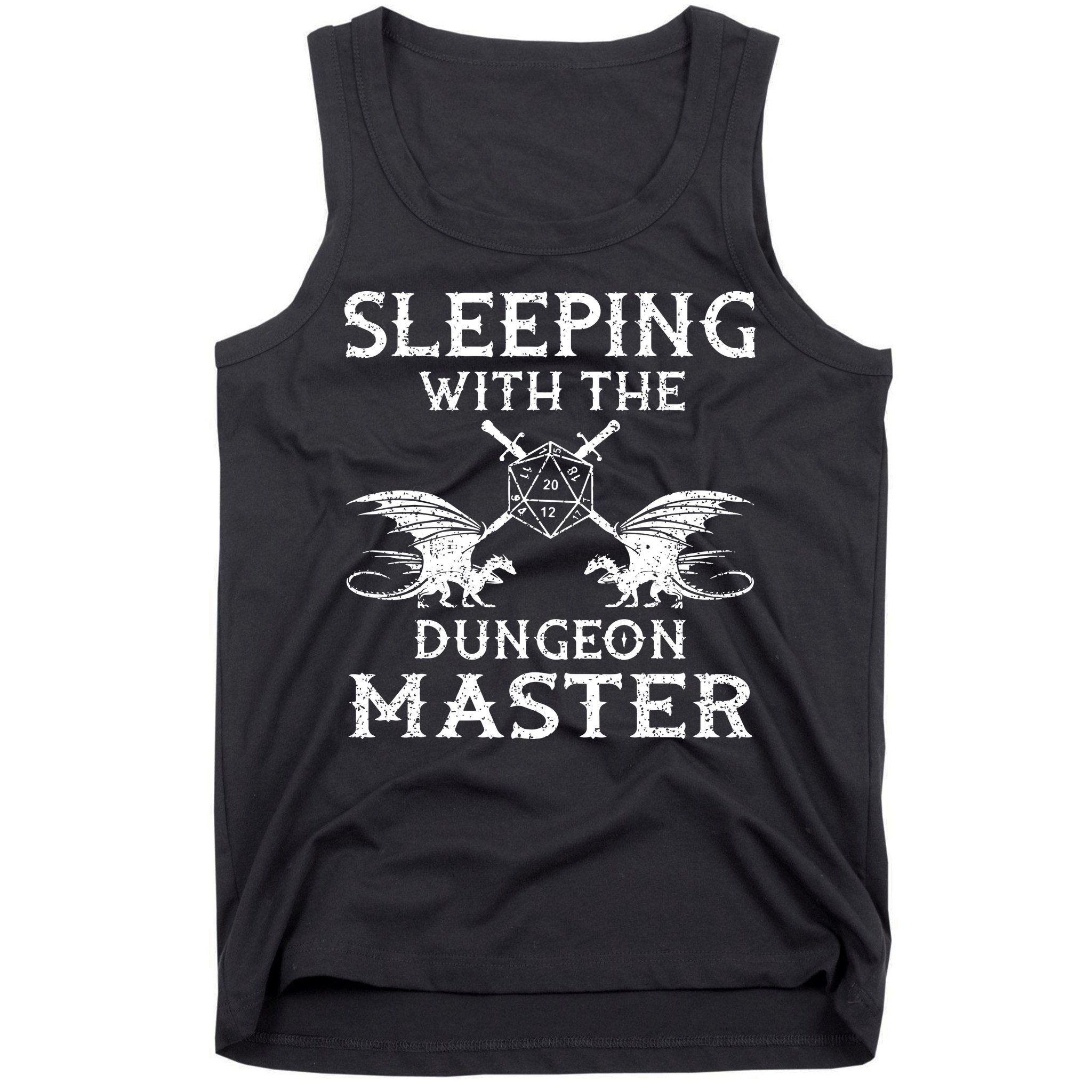 Sleeping With The Dungeon Dragons Master Funny Gamer RPG Tank Top