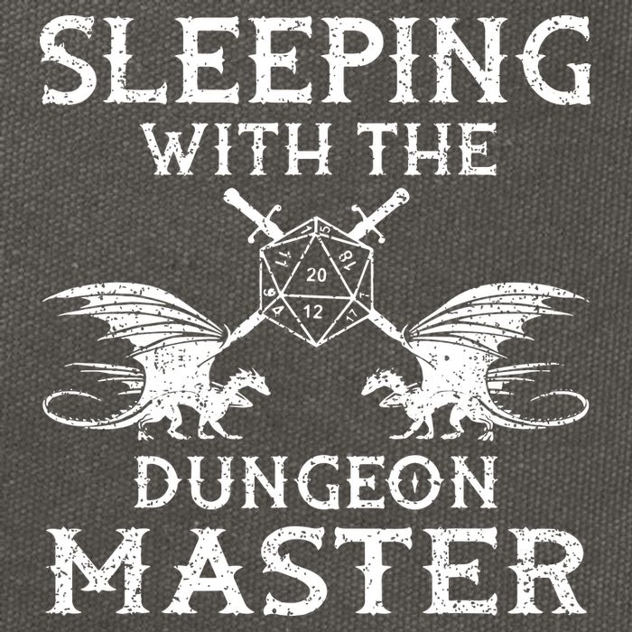 Sleeping With The Dungeon Dragons Master Funny Gamer RPG Cotton Canvas Backpack