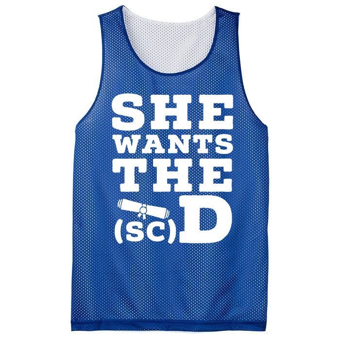 She Wants The Sc D Fun Graduation Doctor Of Science Graduate Gift Mesh Reversible Basketball Jersey Tank