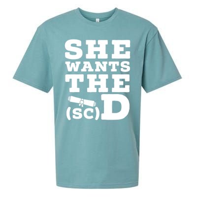 She Wants The Sc D Fun Graduation Doctor Of Science Graduate Gift Sueded Cloud Jersey T-Shirt