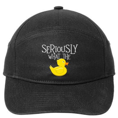 Seriously What The Duck Duck Lover Pun 7-Panel Snapback Hat