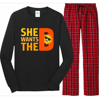 She Wants The Vitamin D Sun Tanning Sun Retro Vitamin D Gift Long Sleeve Pajama Set