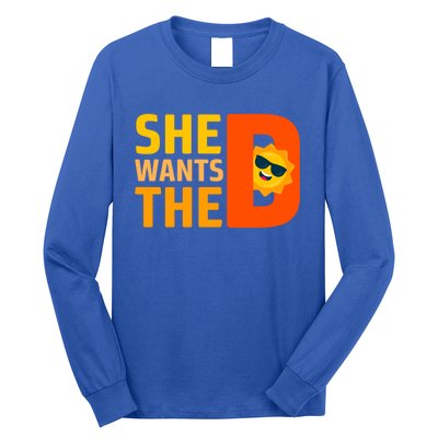 She Wants The Vitamin D Sun Tanning Sun Retro Vitamin D Gift Long Sleeve Shirt