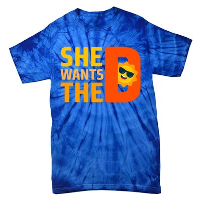 She Wants The Vitamin D Sun Tanning Sun Retro Vitamin D Gift Tie-Dye T-Shirt