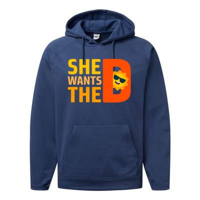 She Wants The Vitamin D Sun Tanning Sun Retro Vitamin D Gift Performance Fleece Hoodie