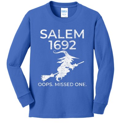 Salem Witch Trials 1692 Oops You Missed One Halloween Kids Long Sleeve Shirt