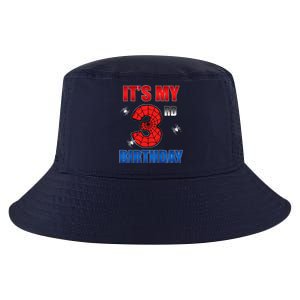 Spider Web Three 3 Years Old ItS My 3rd Birthday Boy Party Cool Comfort Performance Bucket Hat