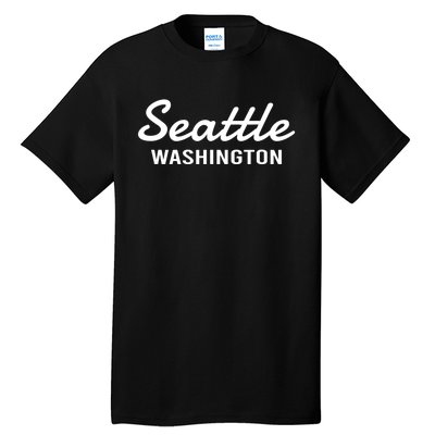 Seattle Washington Throwback Design Tall T-Shirt